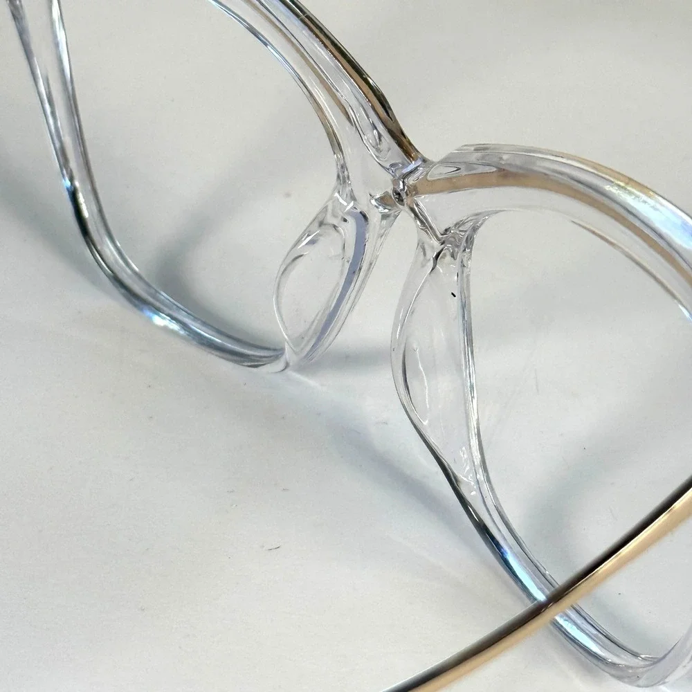 Unbranded W68064 Cat Eye Eyeglasses Frame Only 54-19-142 Clear Gold Full Rim
